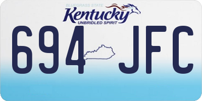 KY license plate 694JFC