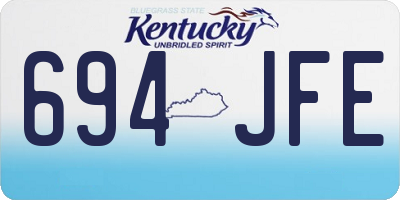 KY license plate 694JFE