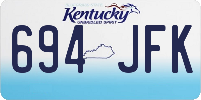 KY license plate 694JFK