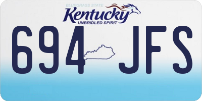 KY license plate 694JFS