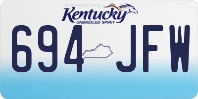 KY license plate 694JFW