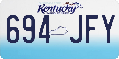 KY license plate 694JFY