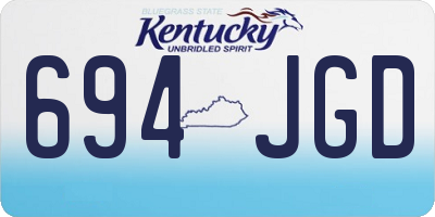 KY license plate 694JGD
