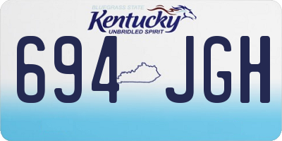 KY license plate 694JGH