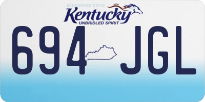 KY license plate 694JGL