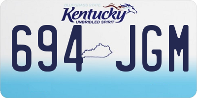KY license plate 694JGM