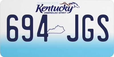 KY license plate 694JGS