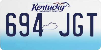 KY license plate 694JGT