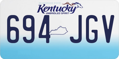 KY license plate 694JGV