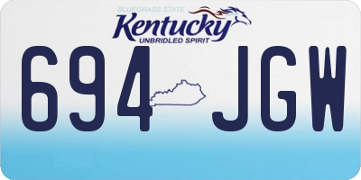 KY license plate 694JGW