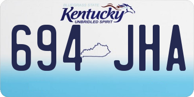 KY license plate 694JHA