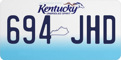 KY license plate 694JHD