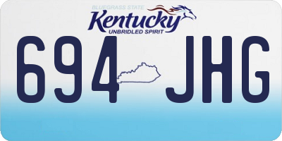 KY license plate 694JHG