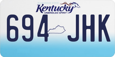 KY license plate 694JHK