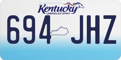 KY license plate 694JHZ