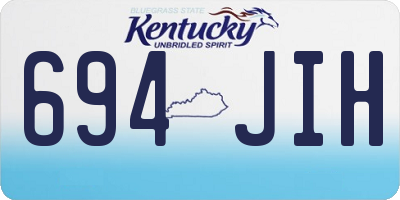 KY license plate 694JIH