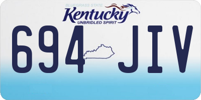 KY license plate 694JIV