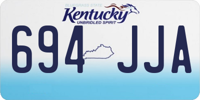 KY license plate 694JJA