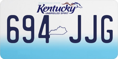 KY license plate 694JJG