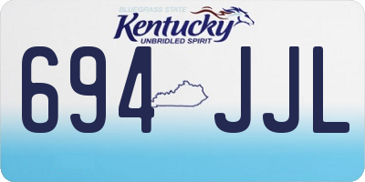 KY license plate 694JJL