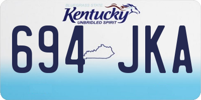 KY license plate 694JKA