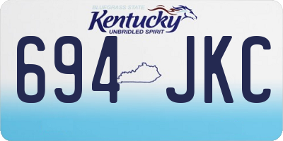 KY license plate 694JKC