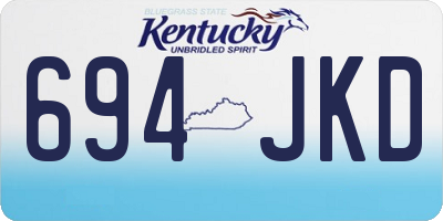 KY license plate 694JKD