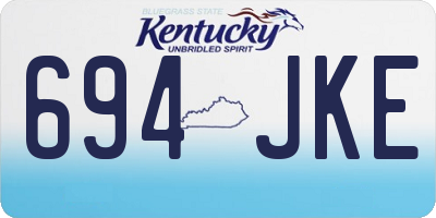 KY license plate 694JKE