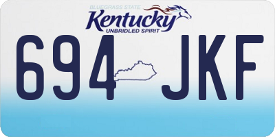 KY license plate 694JKF
