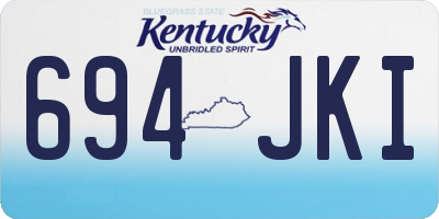 KY license plate 694JKI