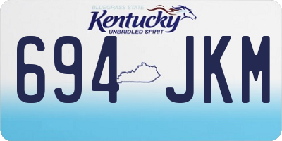 KY license plate 694JKM