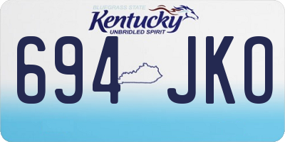 KY license plate 694JKO