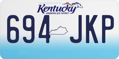 KY license plate 694JKP