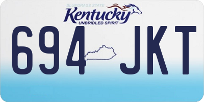 KY license plate 694JKT