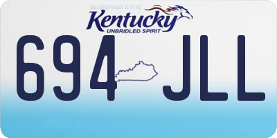 KY license plate 694JLL