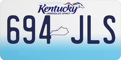 KY license plate 694JLS
