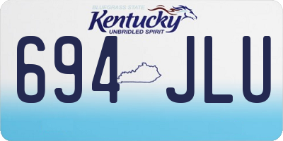KY license plate 694JLU