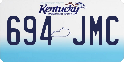 KY license plate 694JMC