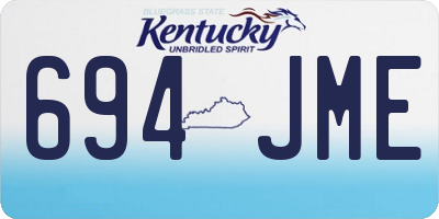 KY license plate 694JME