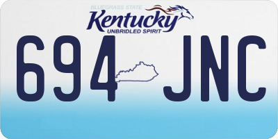 KY license plate 694JNC