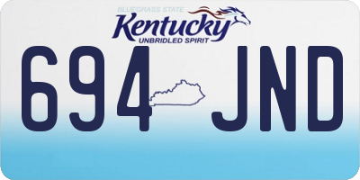 KY license plate 694JND