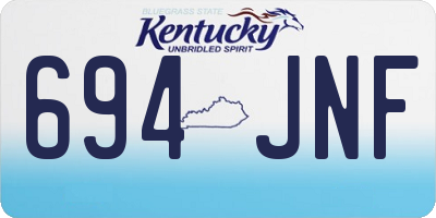 KY license plate 694JNF
