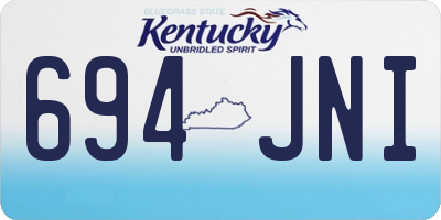 KY license plate 694JNI