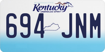 KY license plate 694JNM