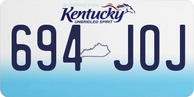 KY license plate 694JOJ