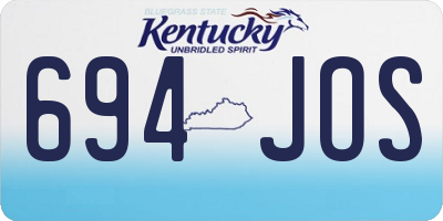 KY license plate 694JOS
