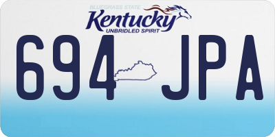 KY license plate 694JPA