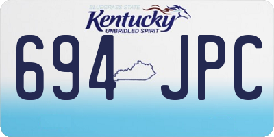KY license plate 694JPC