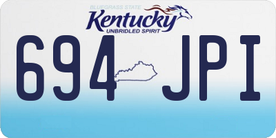 KY license plate 694JPI