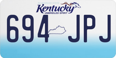 KY license plate 694JPJ